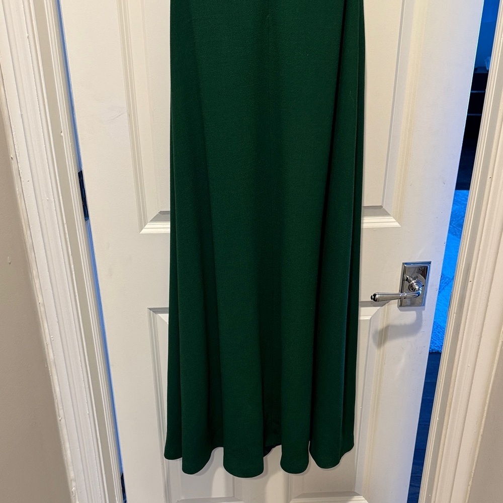 Lela Rose Emerald Green Gown Dress off shoulder - Picture 8 of 10